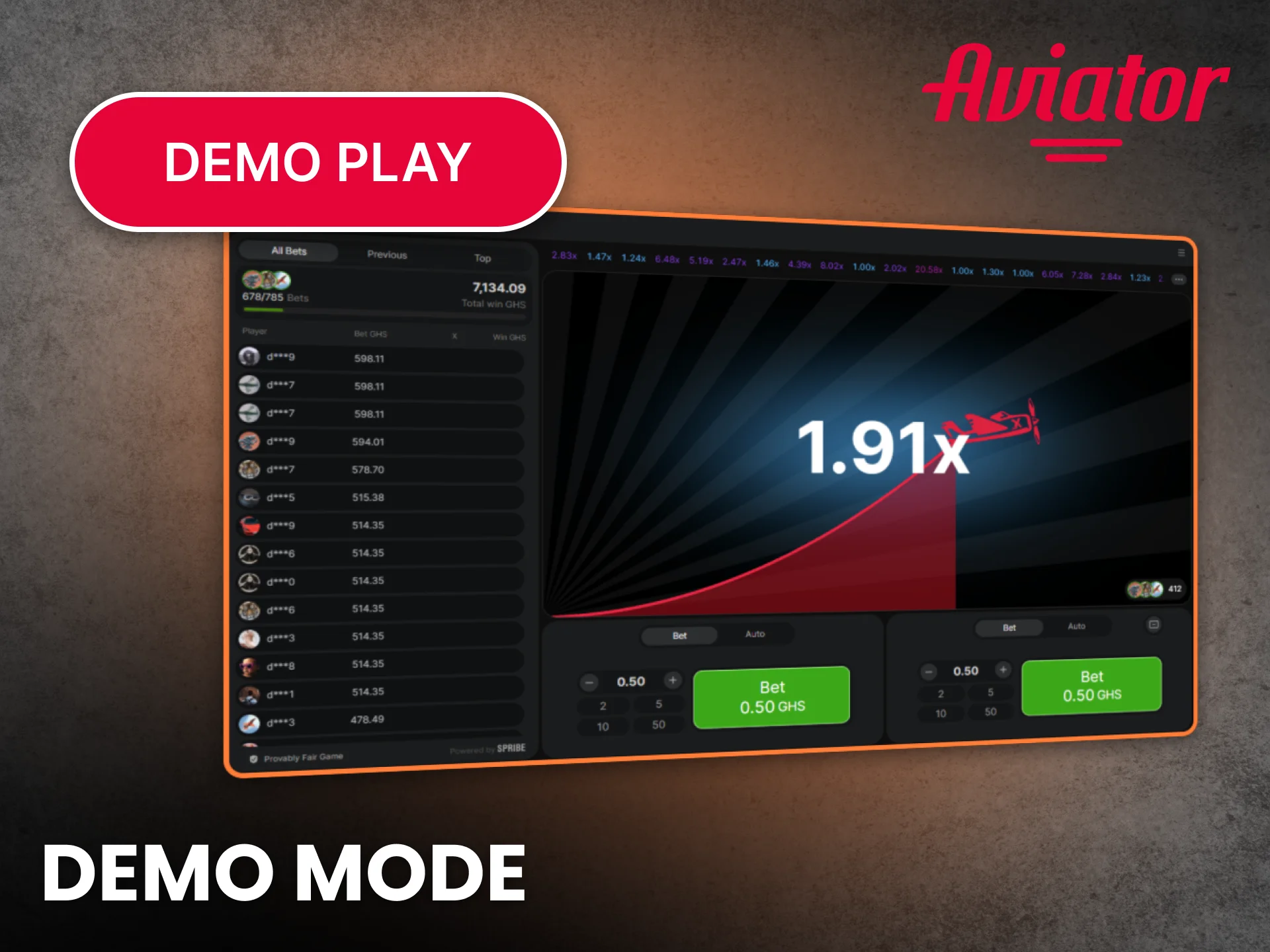 Demo mode Aviator Bet in Ghana