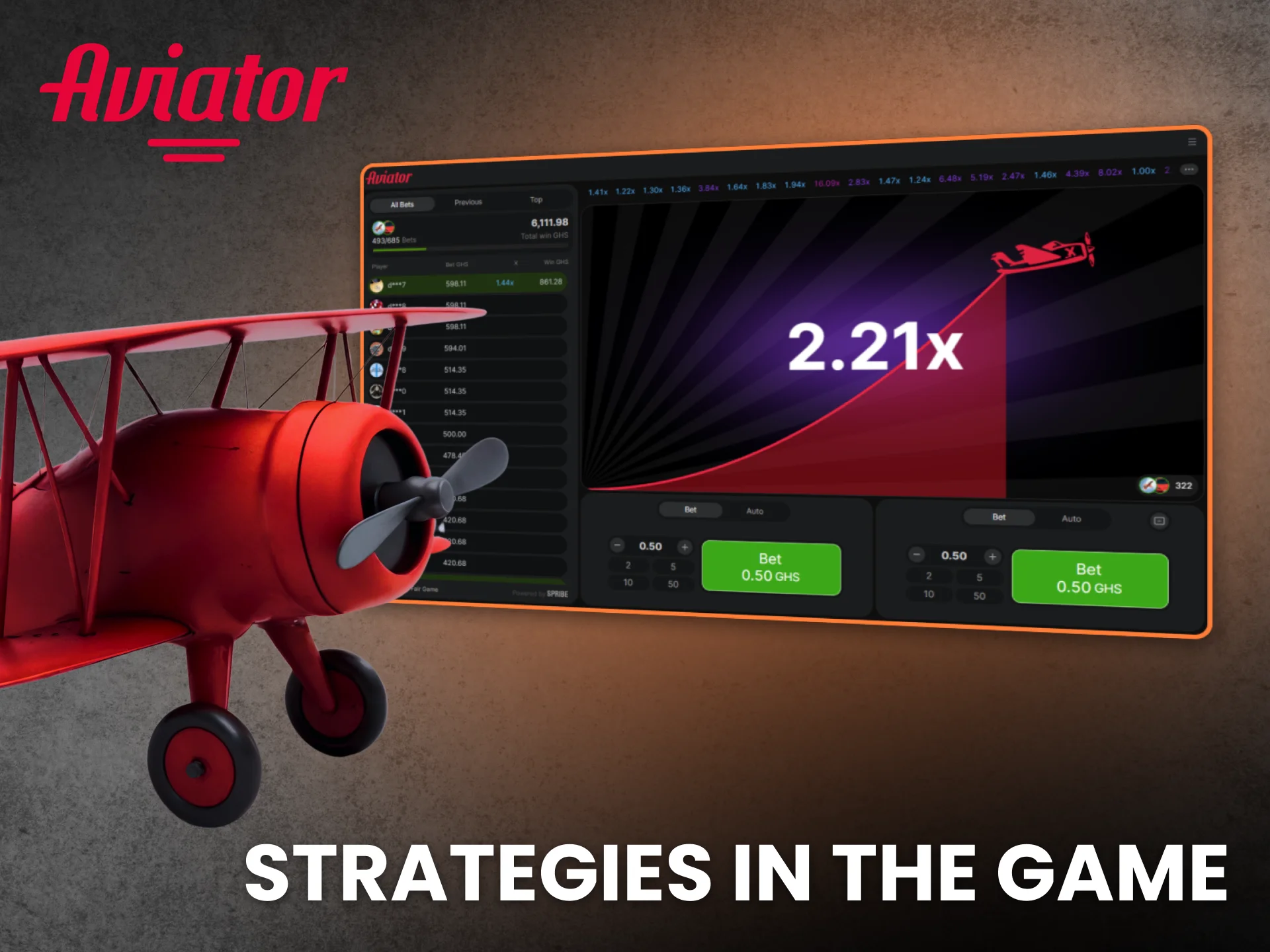 Strategies in the game Aviator in Ghana