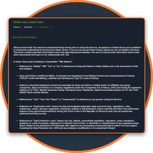 Review the Terms and Conditions Basketball Kenya