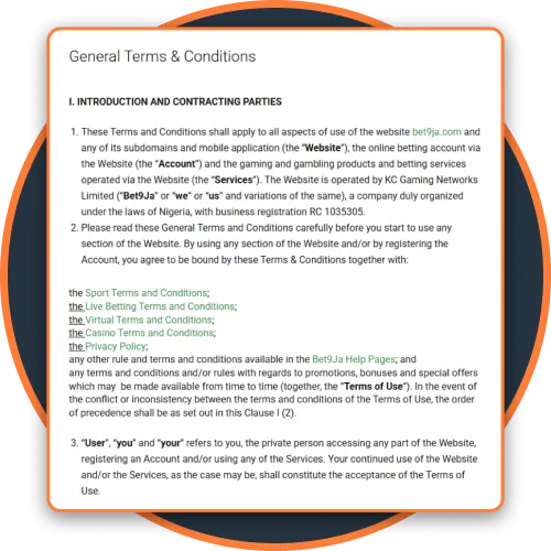 Read the Terms and Conditions Crypto Nigeria Betting Sites