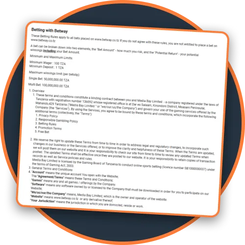 Review Terms and Conditions Football Tanzania