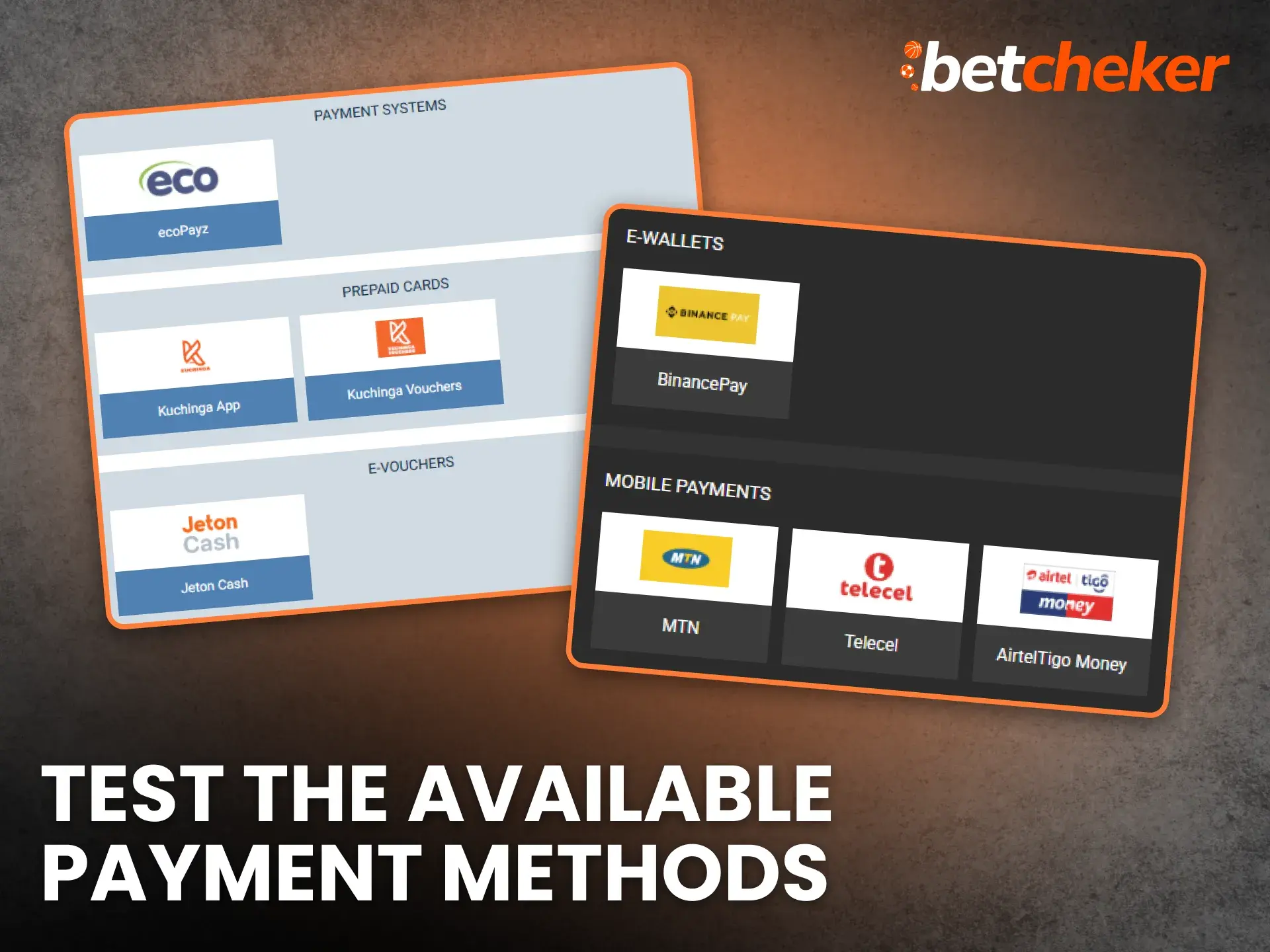 Test the Available Payment Methods Football Ghana