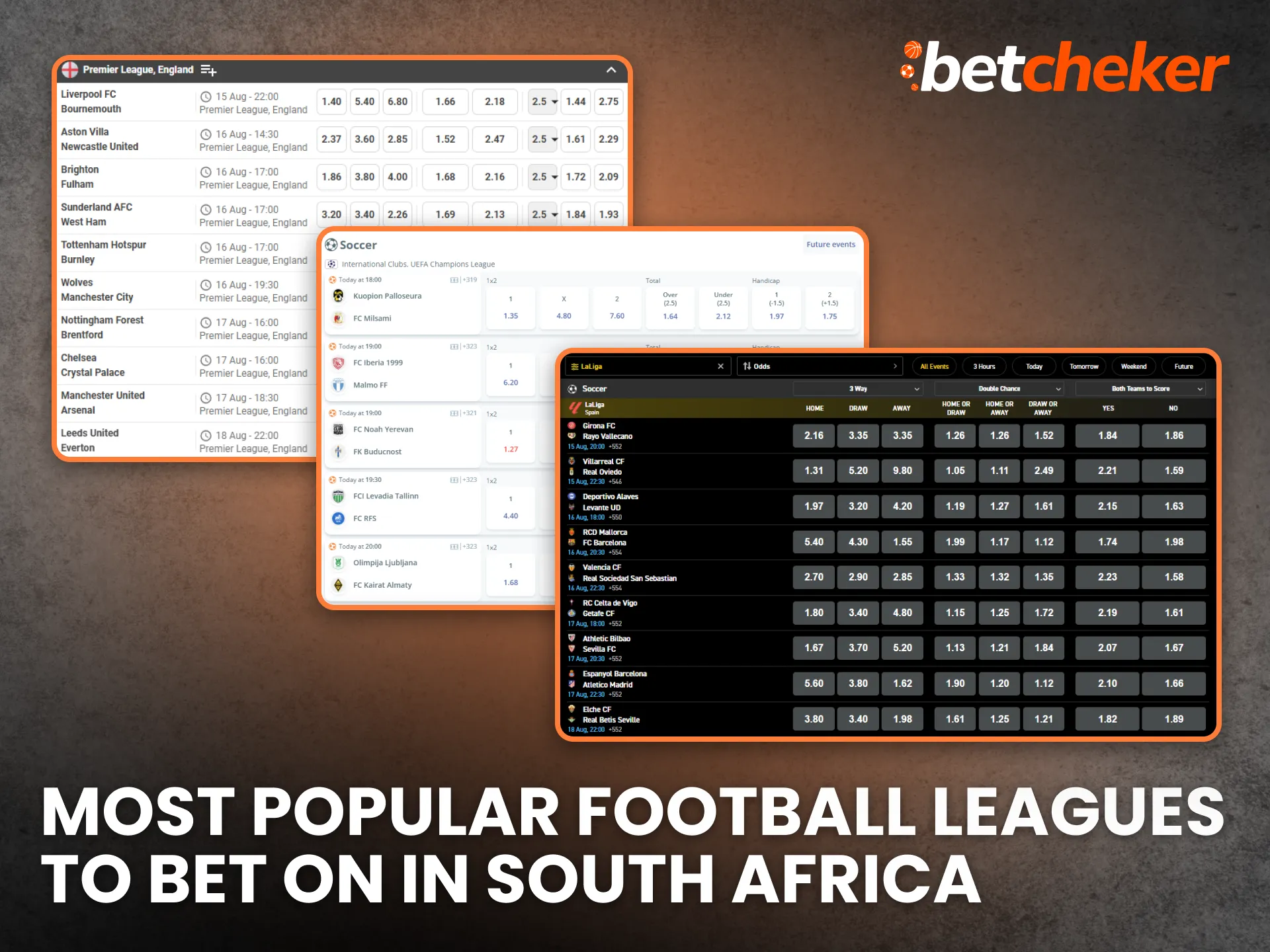 Most popular football leagues to bet on in South Africa