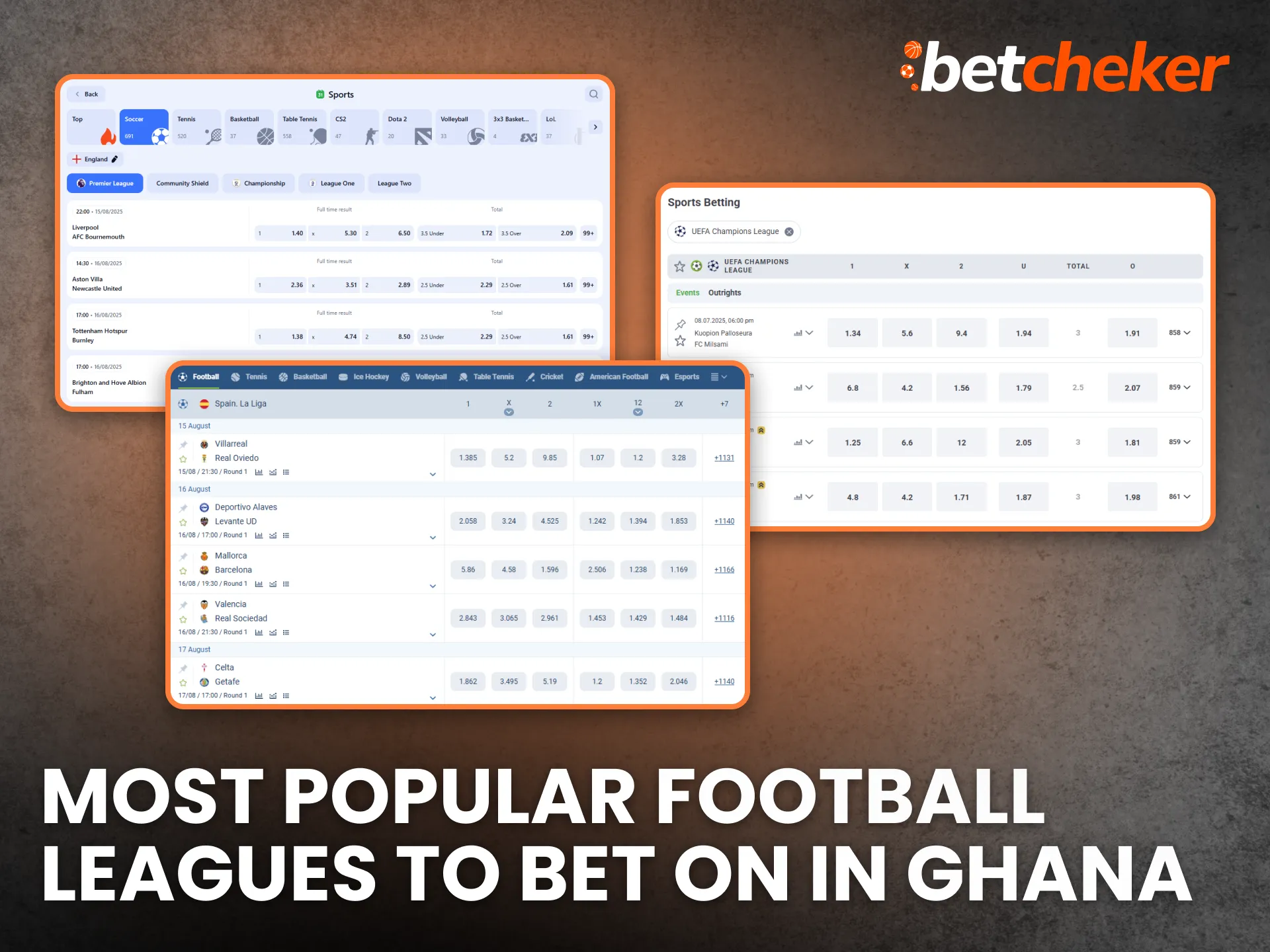 Most popular football leagues to bet on in Ghana