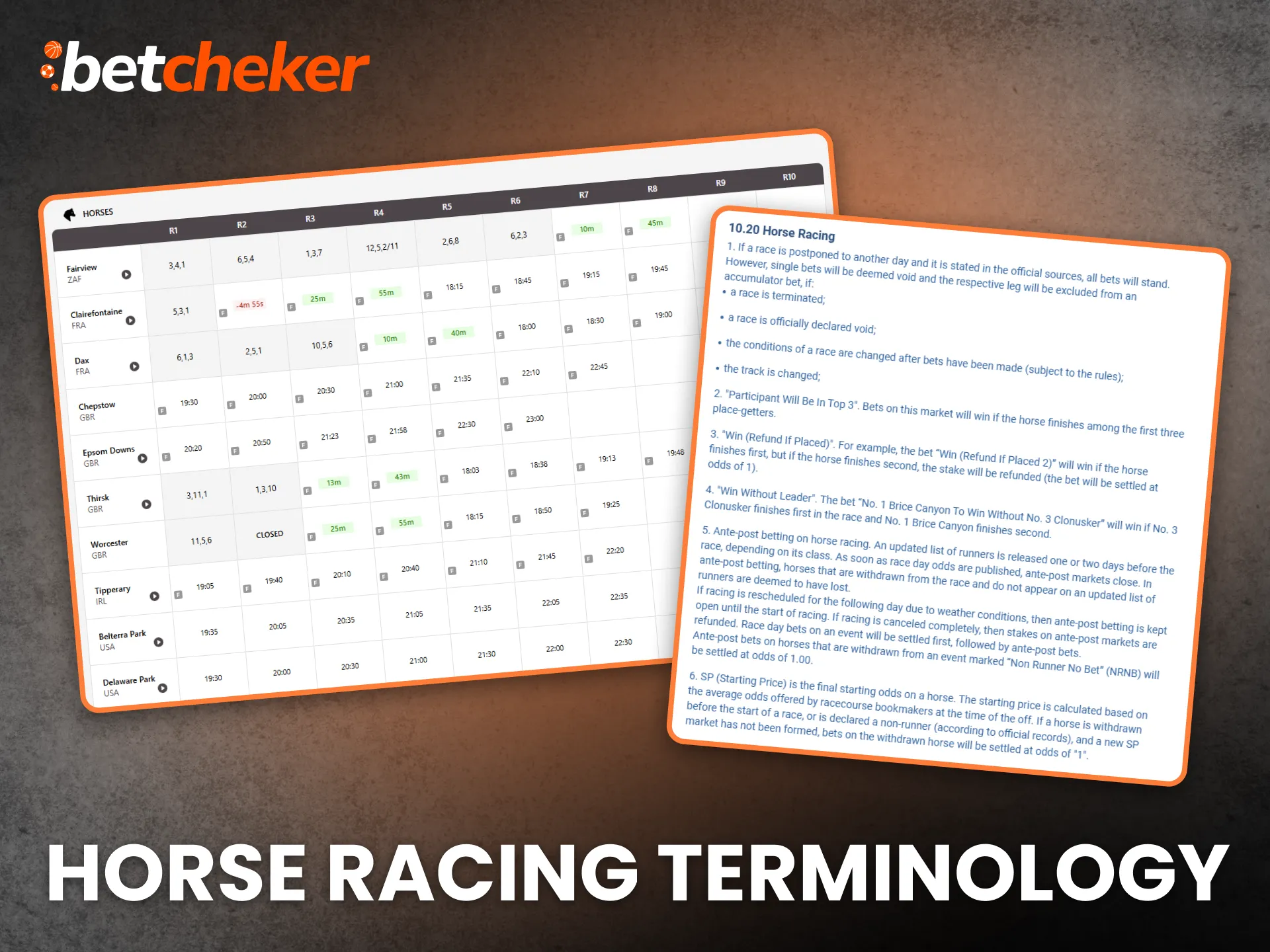 Horse Racing Terminology South Africa