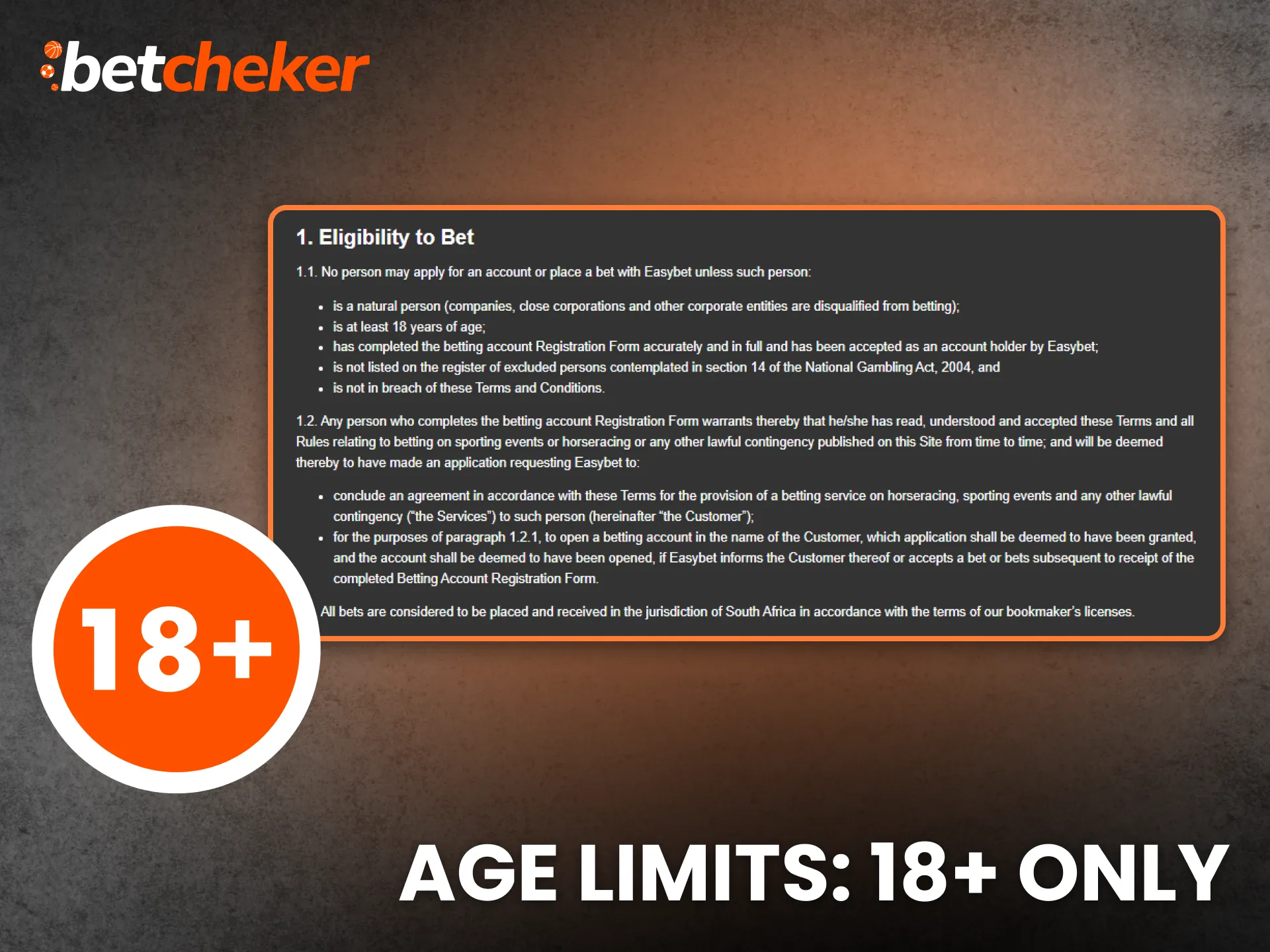 Age Limits: 18+ Only South Africa