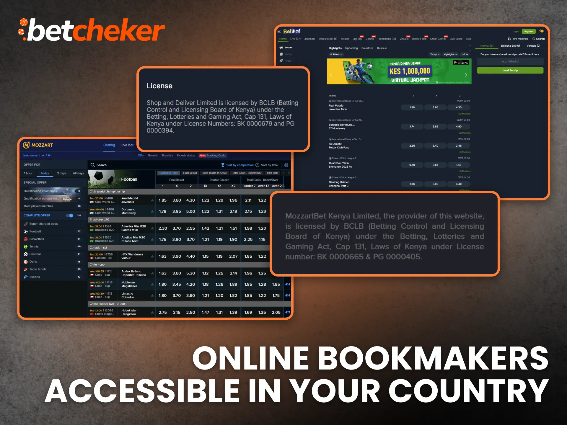 Online Bookmakers Accessible in Your Country Kenya