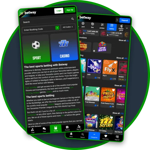 Easy navigation designed for mobile screens Betway Tanzania