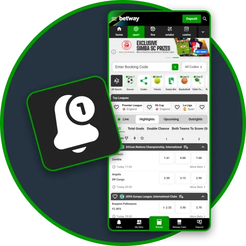 Notifications for important events and bets Betway Tanzania