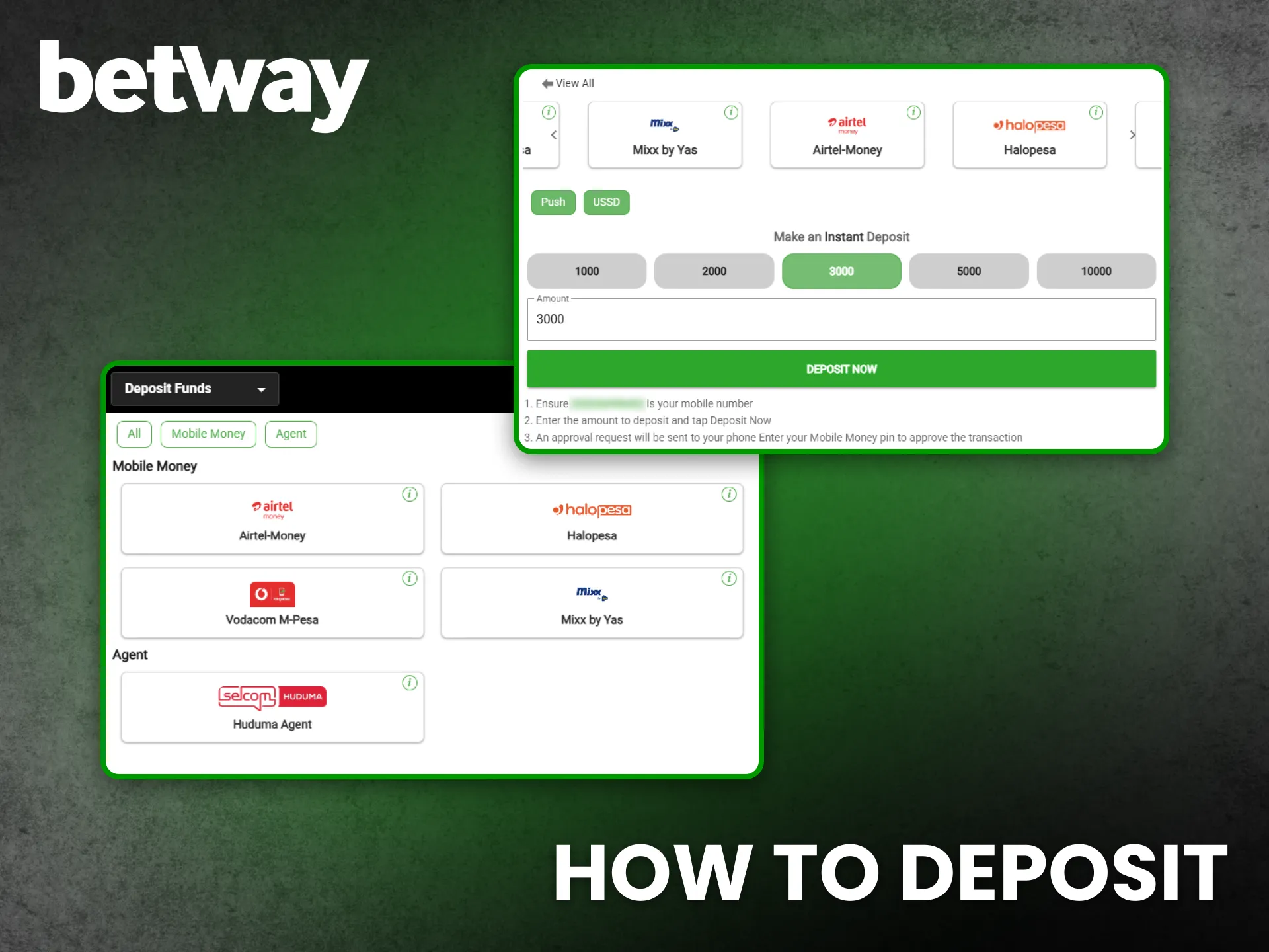 How to Deposit at Betway Tanzania