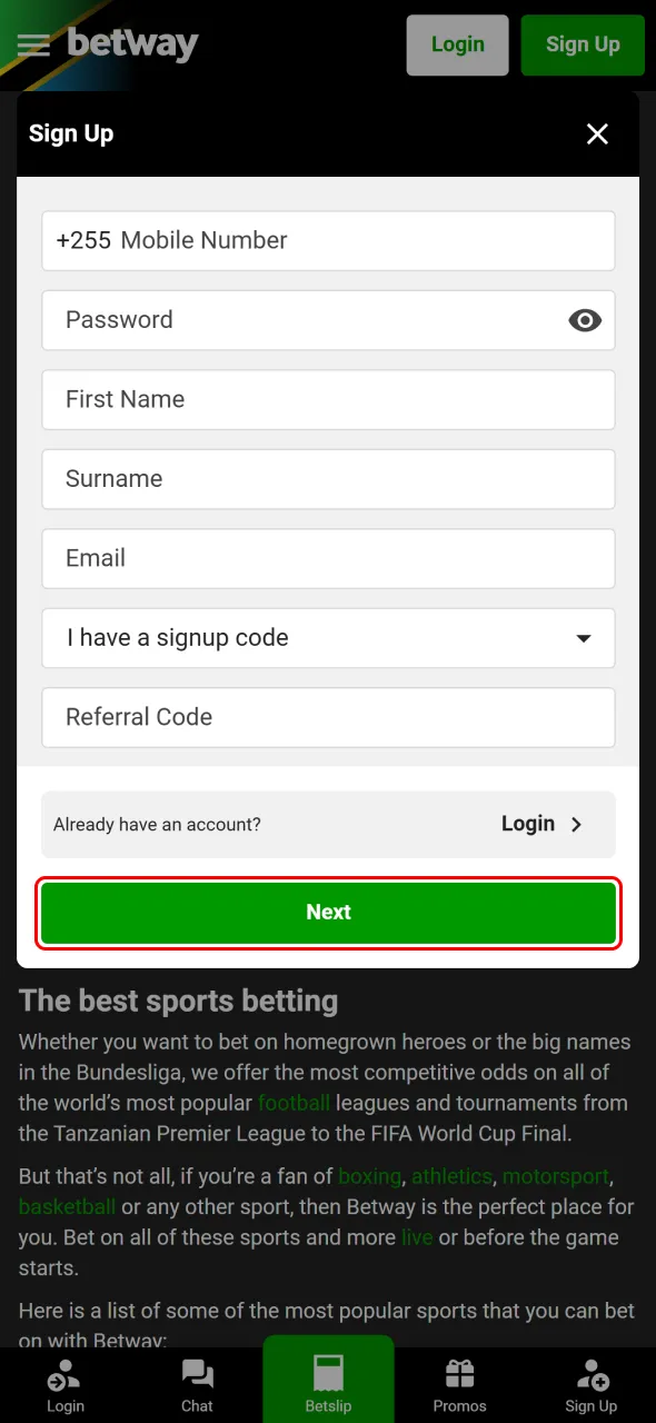 betway-review-how-to-sign-up-click-next