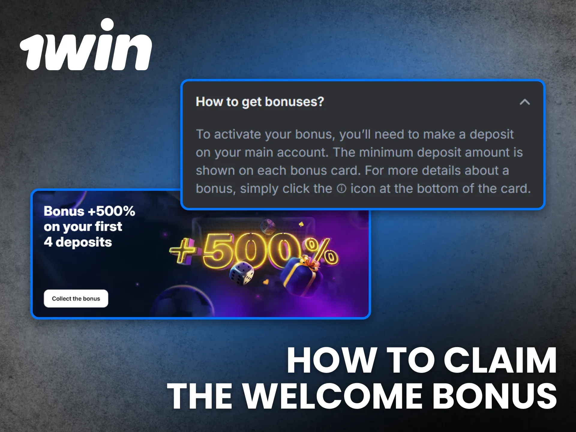 Players in Ghana can easily claim the 1Win welcome bonus and start wagering.