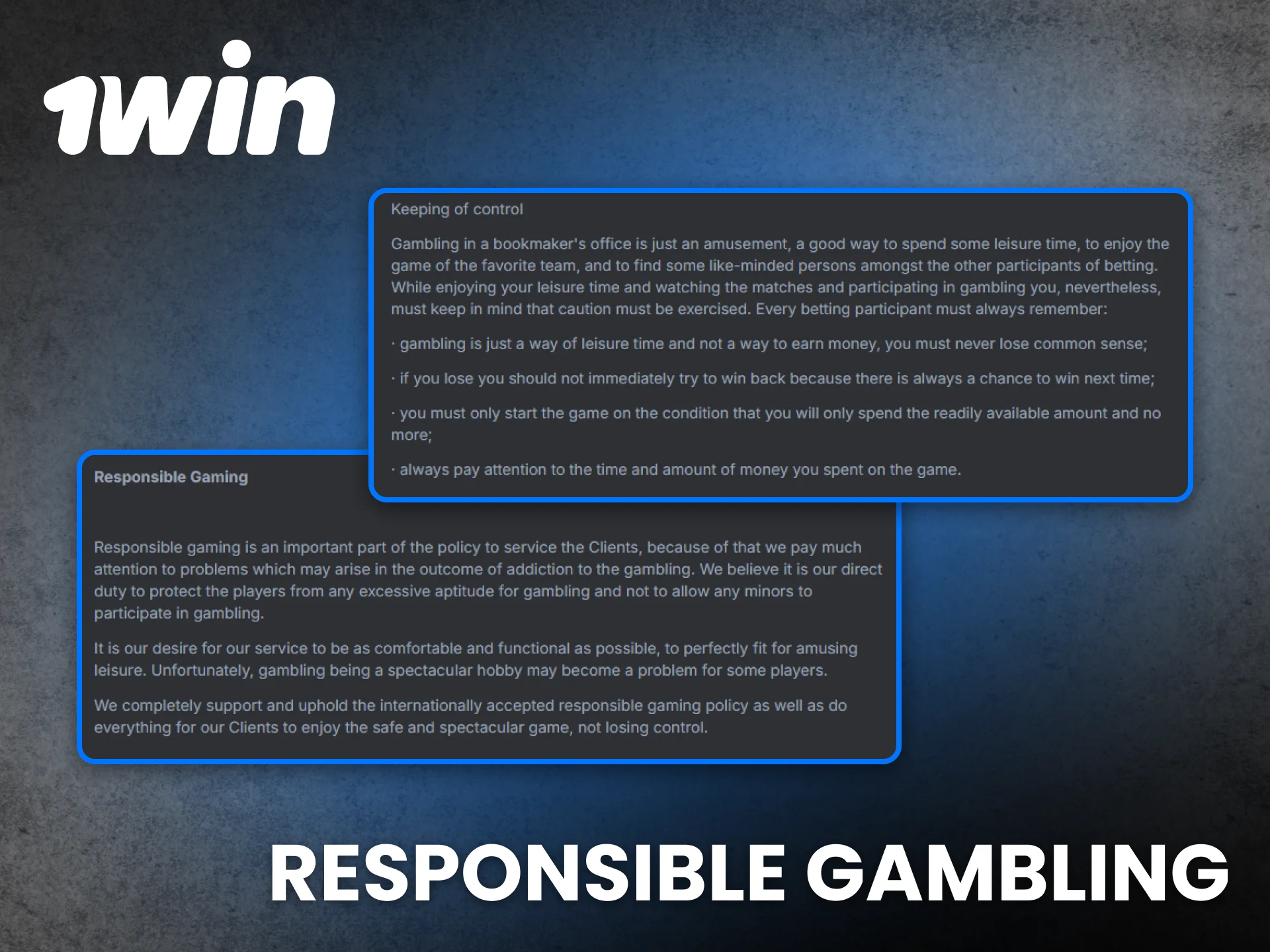 1Win promotes safe and responsible gambling among Ghanaian players.