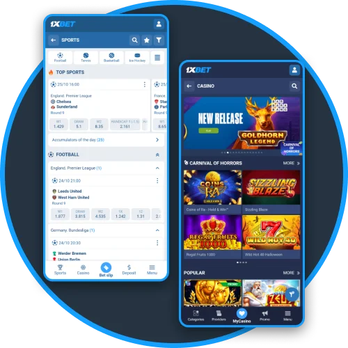 Enjoy intuitive design and fast navigation in the 1xBet betting app.