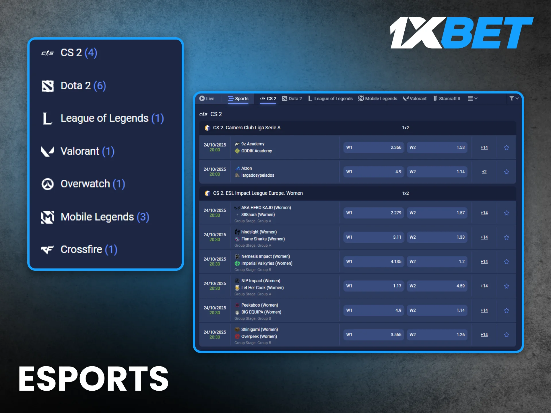 1xBet gives esports fans competitive gaming and real betting opportunities.