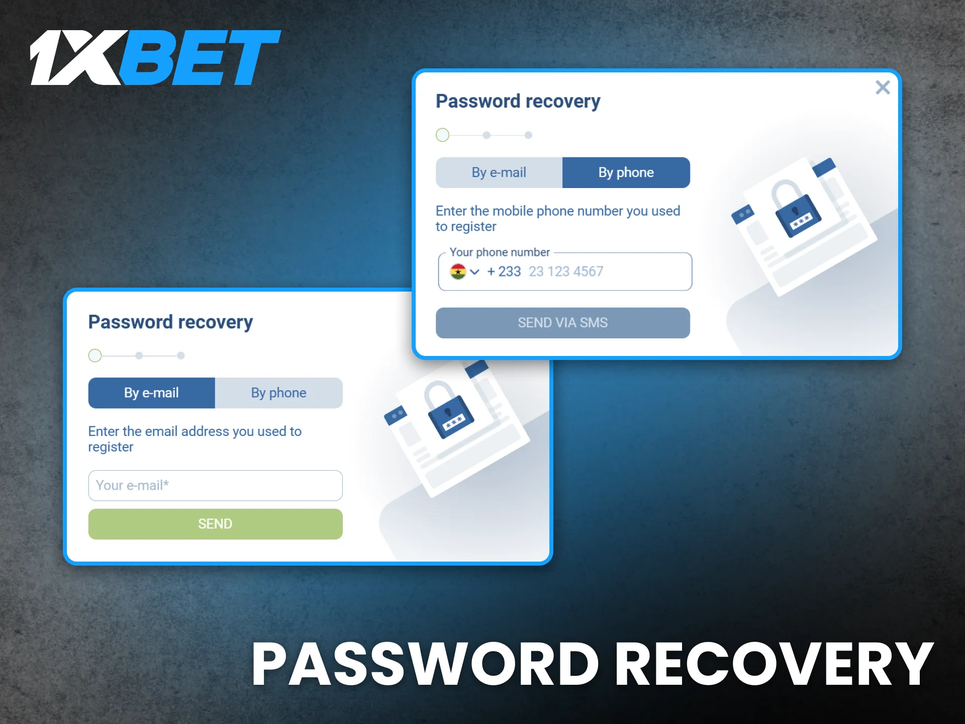 1xBet offers easy password recovery for all registered Ghanaian players.