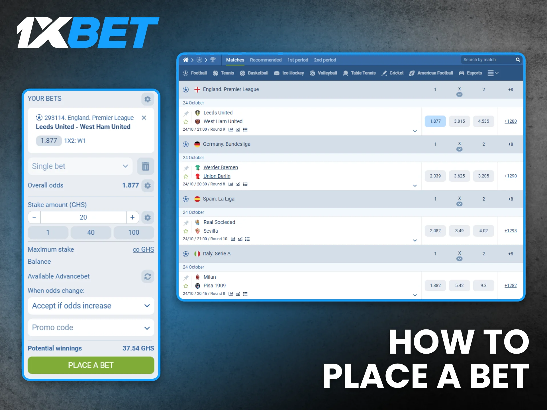 Discover how to place a bet on 1xBet for great wins.