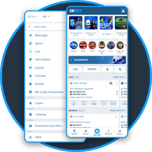 Players in Kenya navigate 1xBet app menus quickly to find top events.