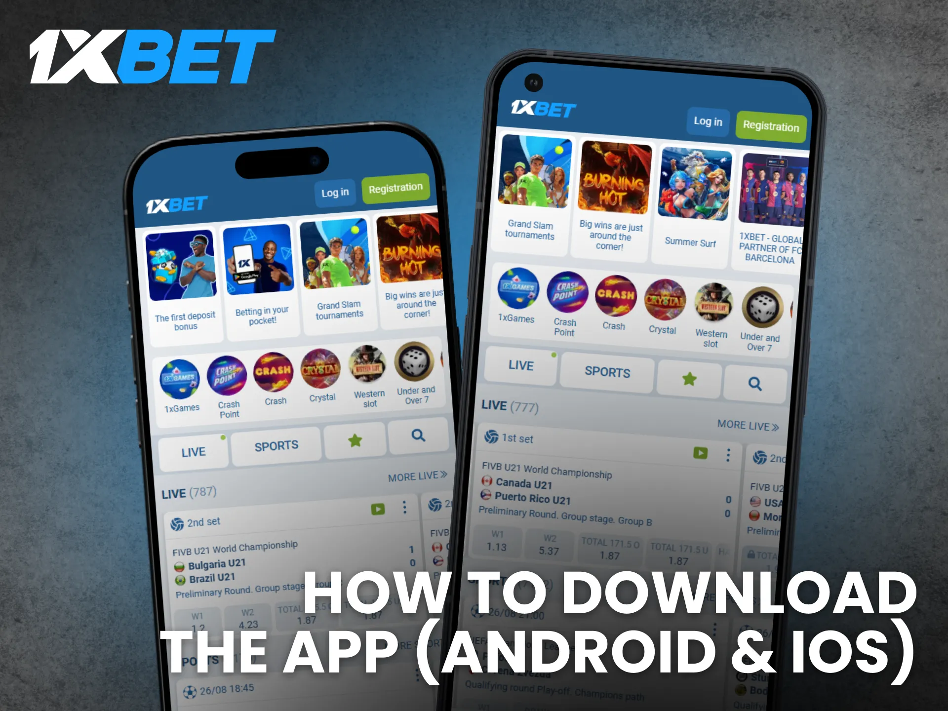 Download the 1xBet Android or iOS app for smooth mobile betting.