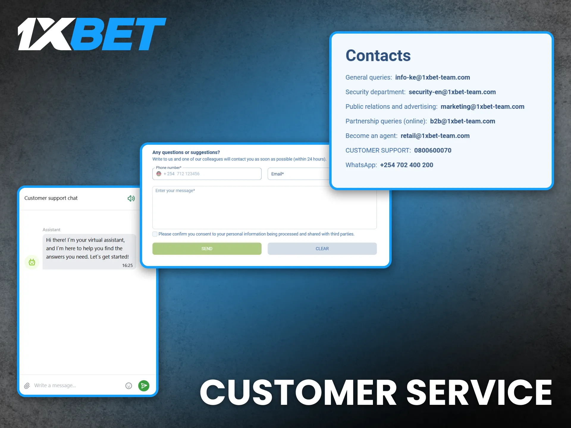 Reach the 1xBet support team anytime for quick assistance.