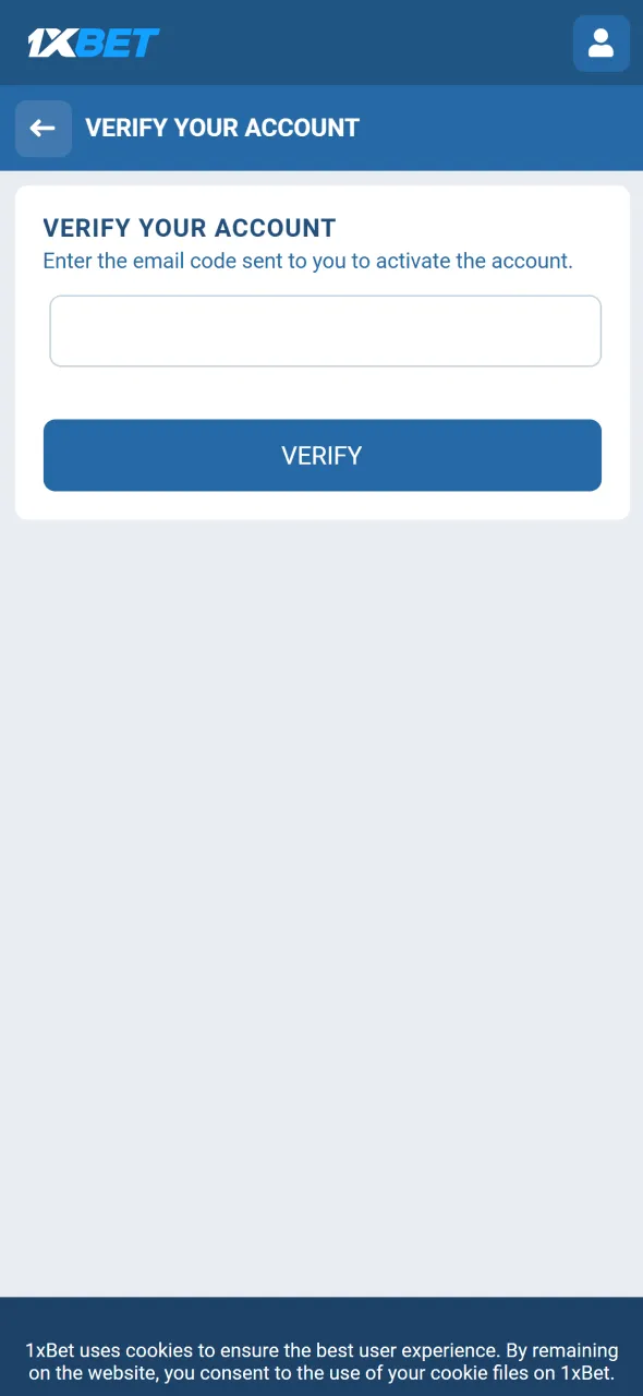 Verify your 1xBet Nigeria account to access all betting features securely.