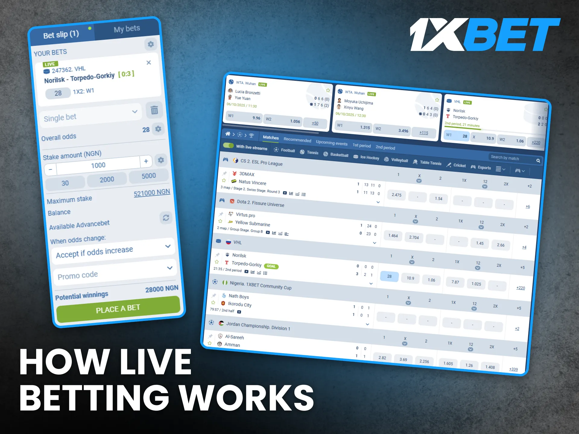 Discover how 1xBet live betting works and enjoy dynamic wagering options.