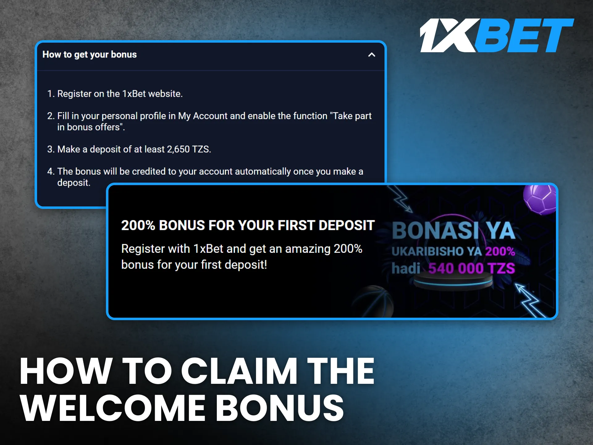 New users can easily claim the 1xBet welcome bonus today.