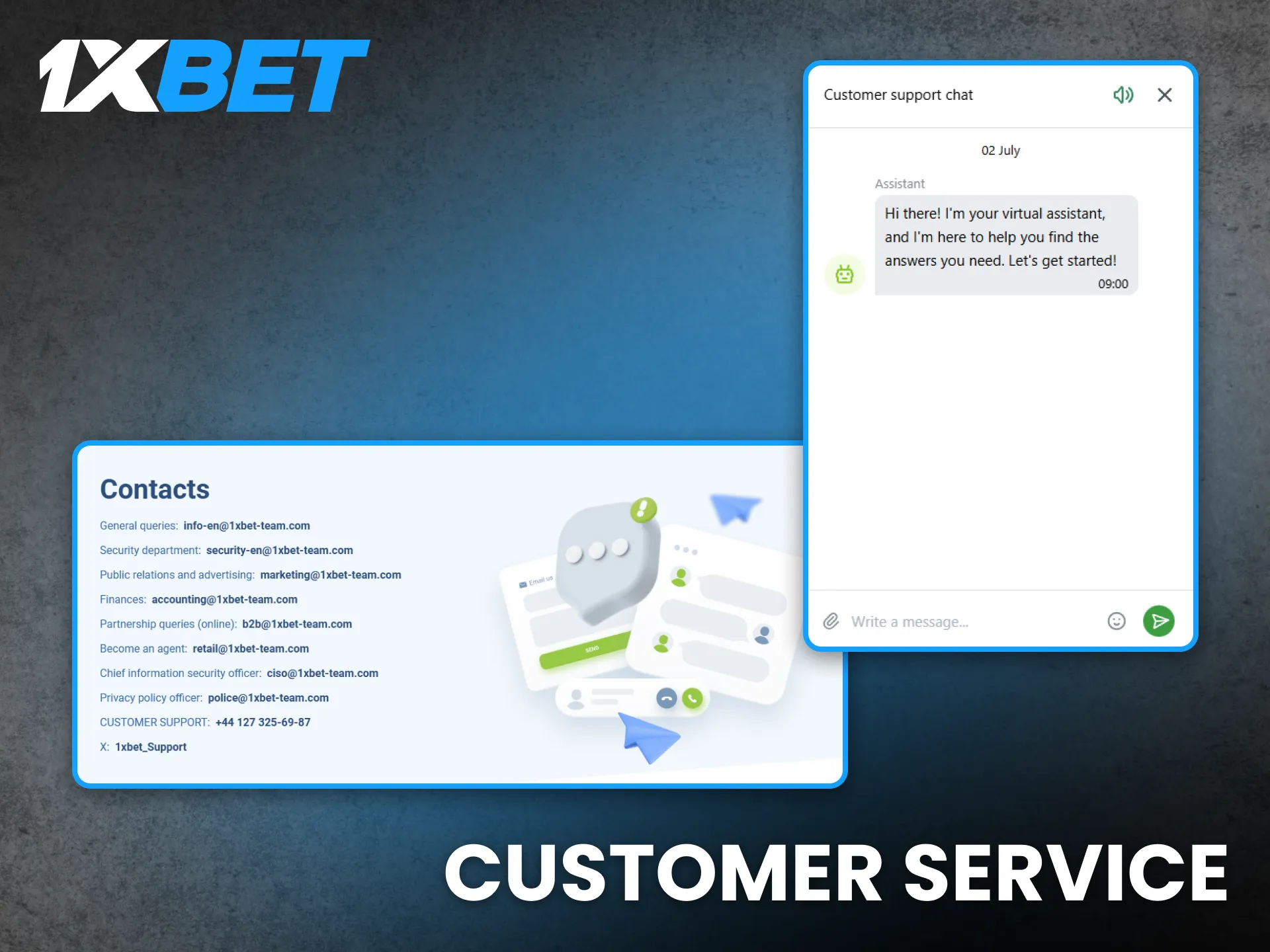 Customer support from 1xBet Tanzania is always available.