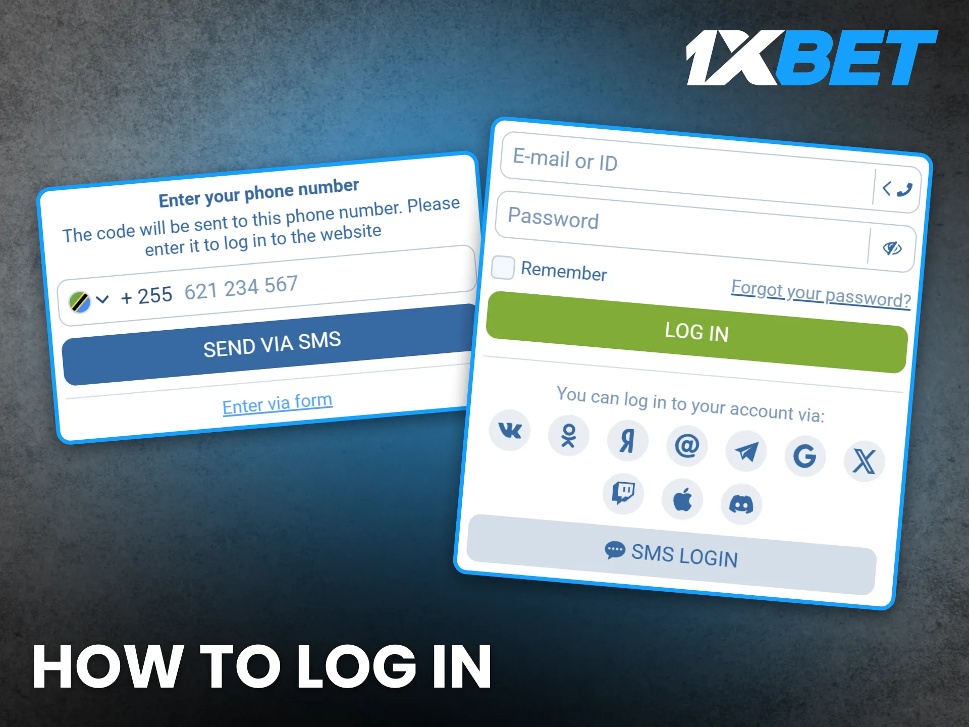 Tanzanian users log in to their 1xBet accounts easily.