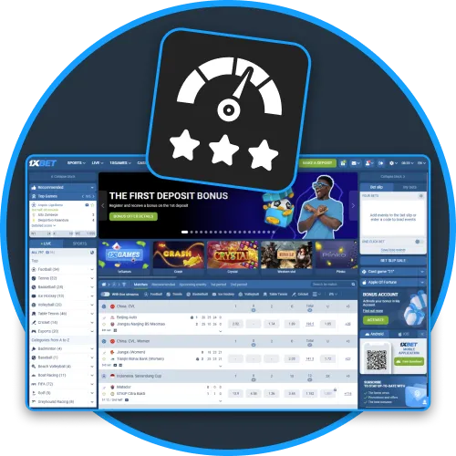 1xBet website ensures fast speed and smooth performance.