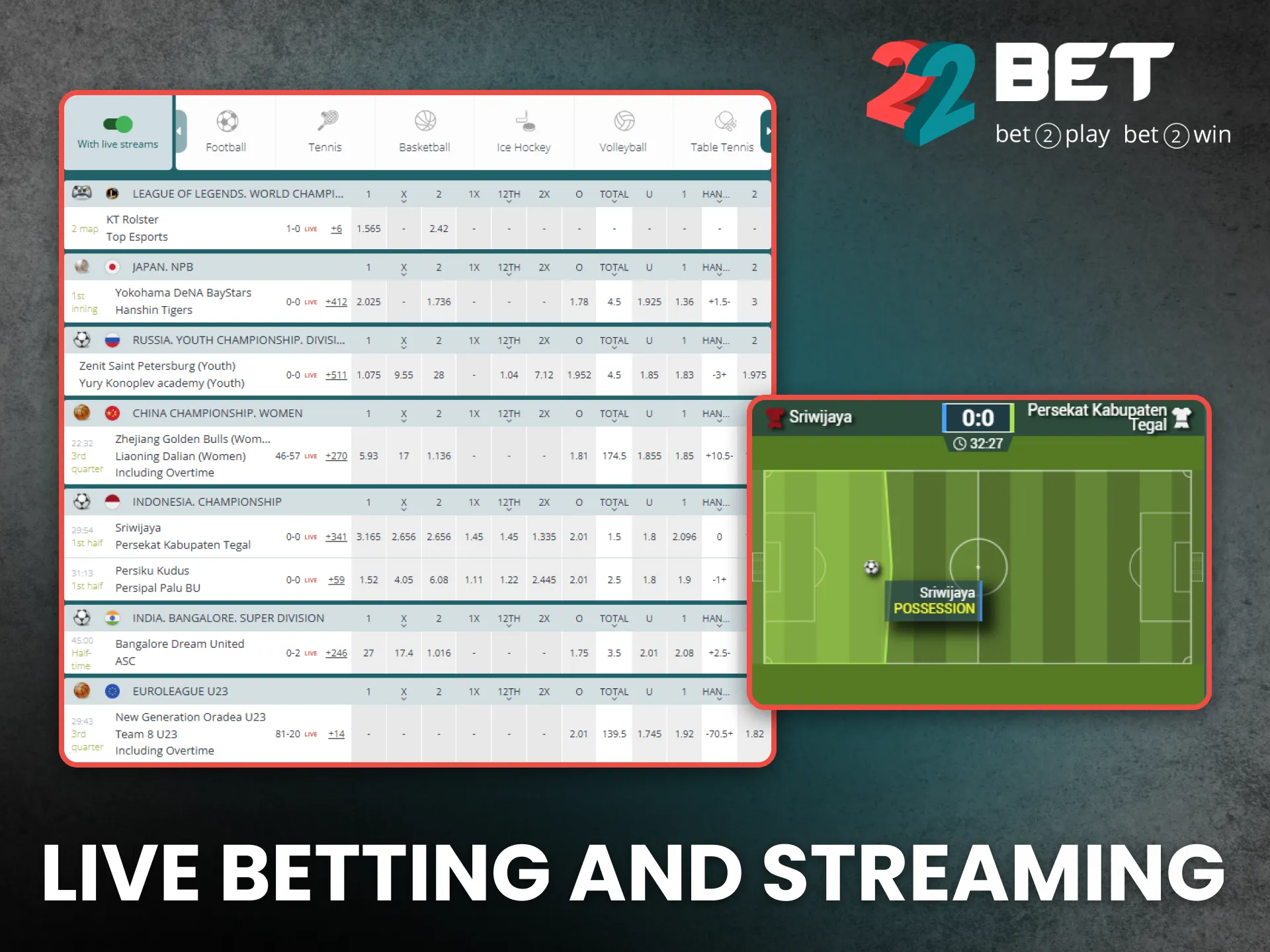 Enjoy live betting and streaming through 22Bet Nigeria’s advanced platform.