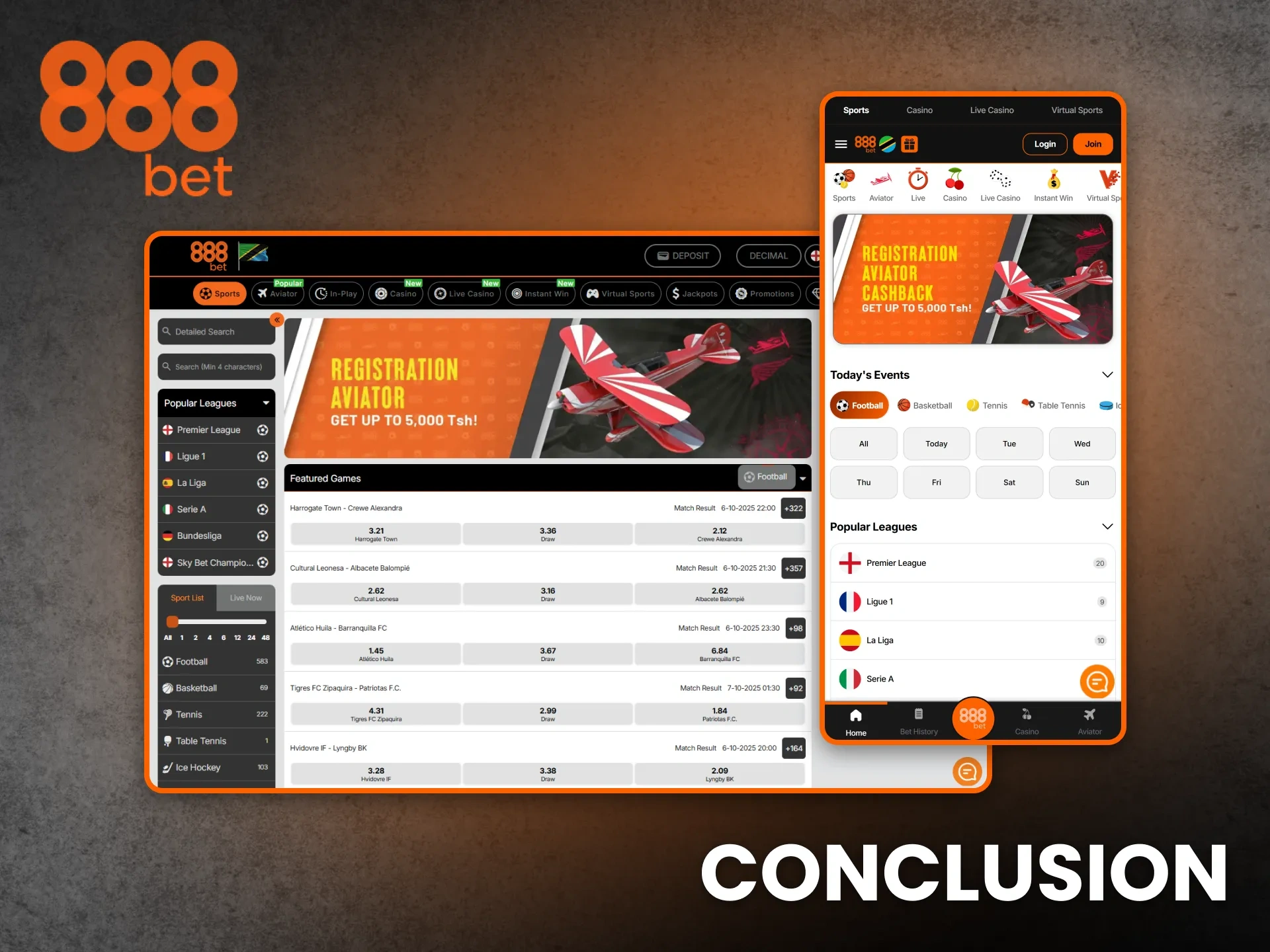 Conclude your research here with a final overview of 888bet Tanzania.