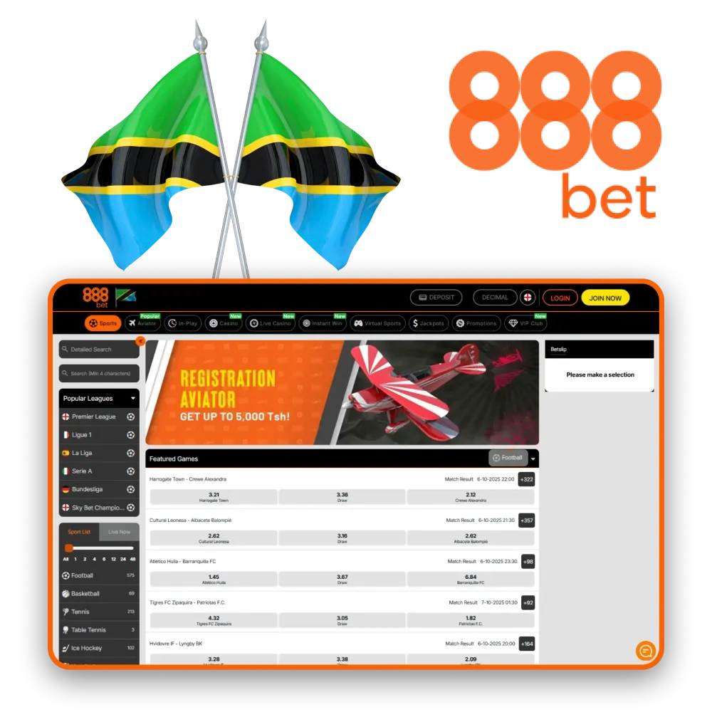 Discover the 888bet Tanzania platform and place your winning bets now.
