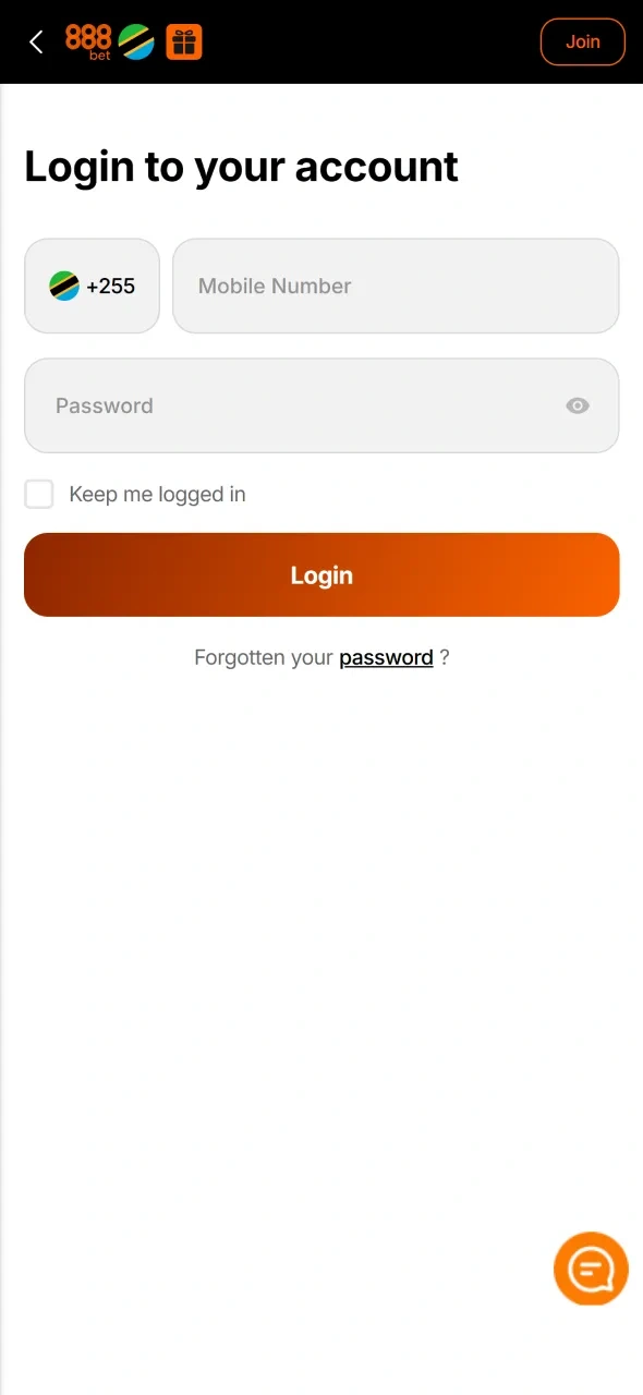 Log in or create an account, then manage your betting and funds via the 888bet app.