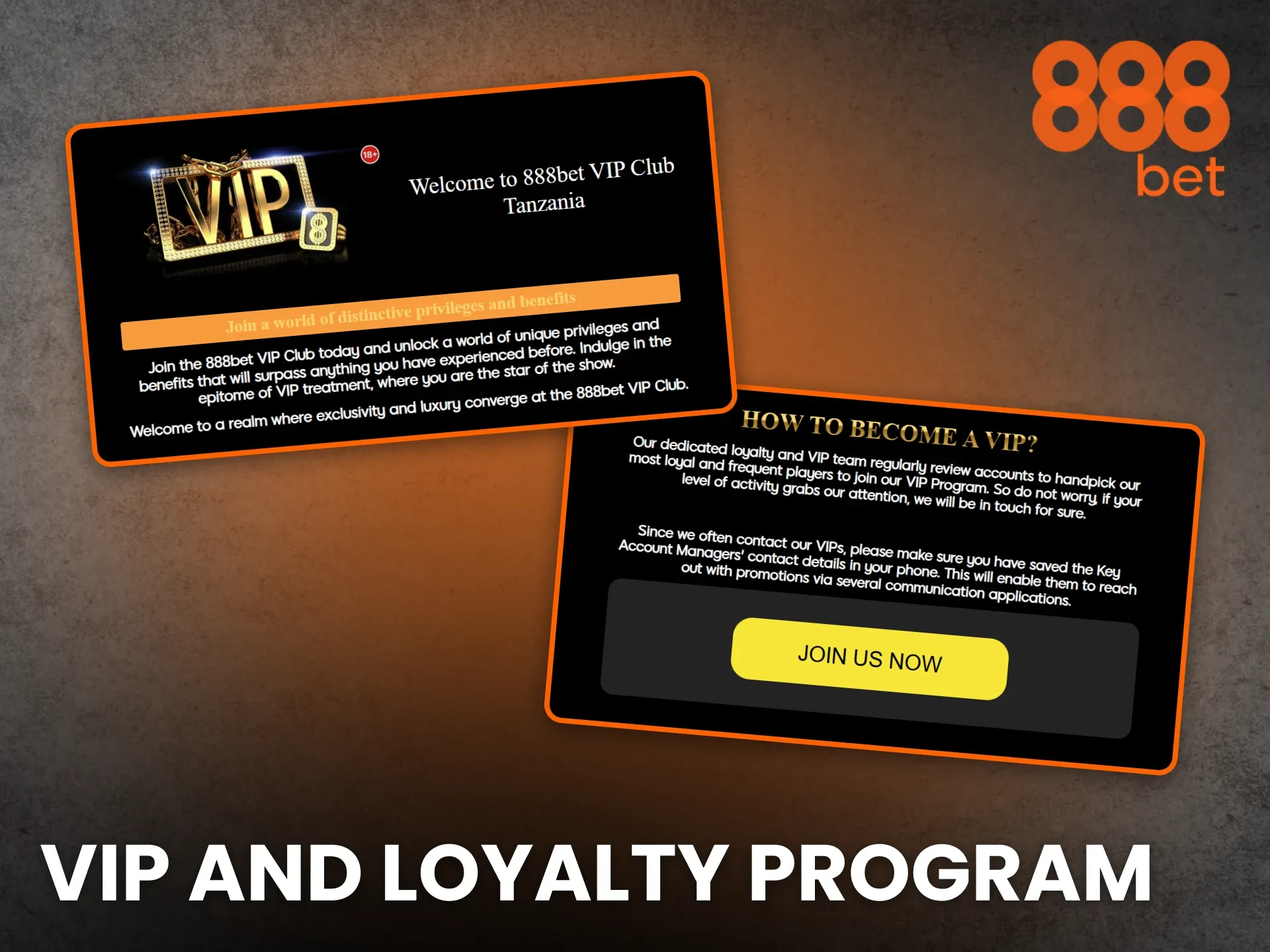 Ascend the ranks of the VIP and loyalty program for exclusive rewards from 888bet.