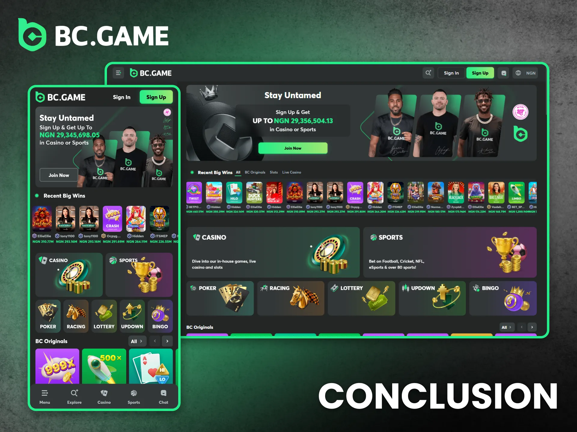 BC Game Nigeria delivers a complete and rewarding online betting experience.