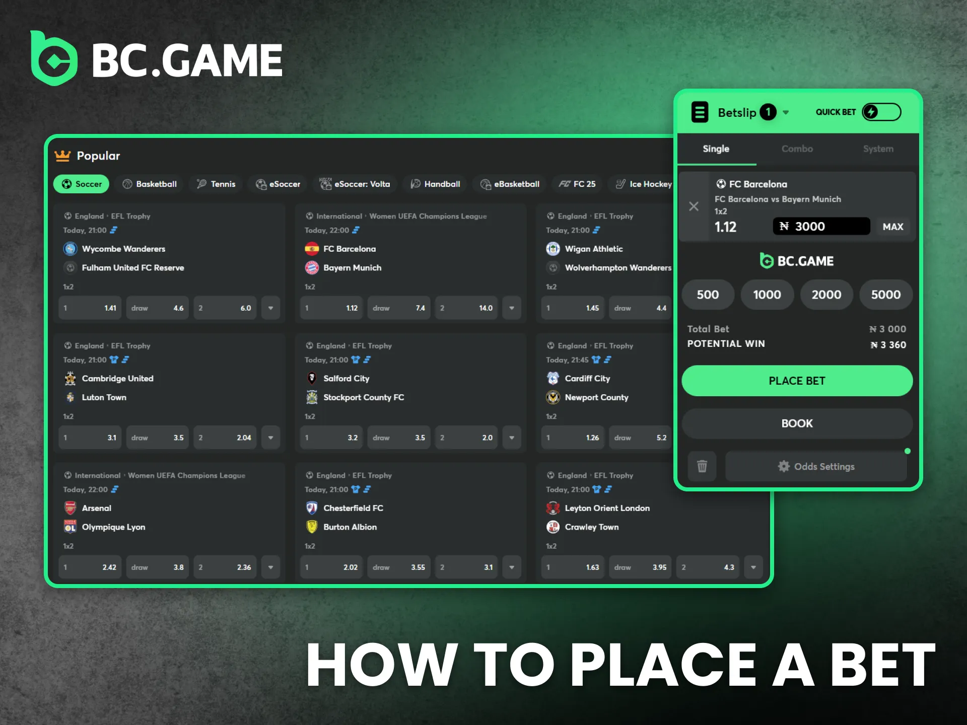 Learn how to place bets effectively with BC Game Nigeria’s wide range of options.