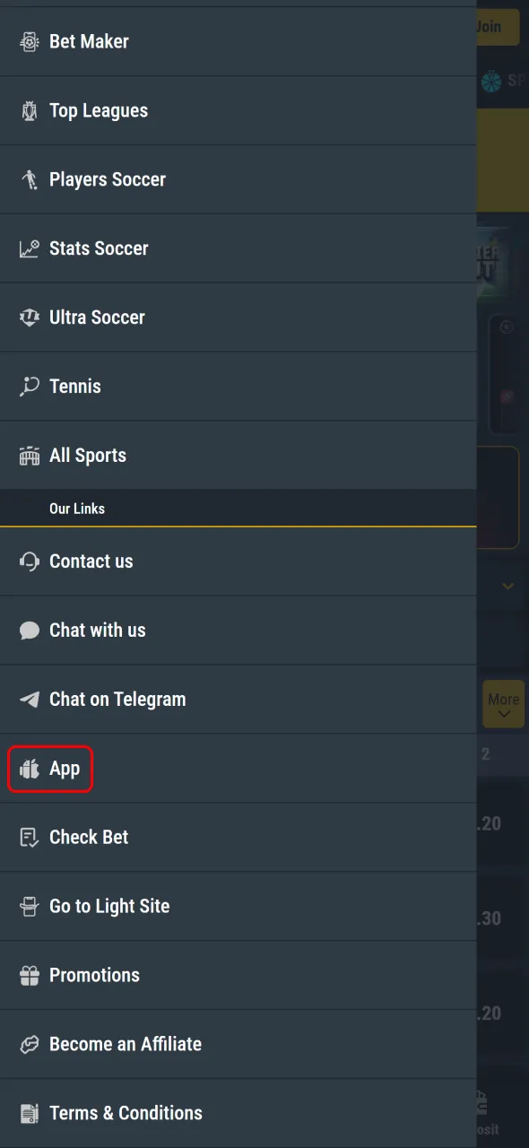 Go to the BetGR8 website to access the iOS app section.