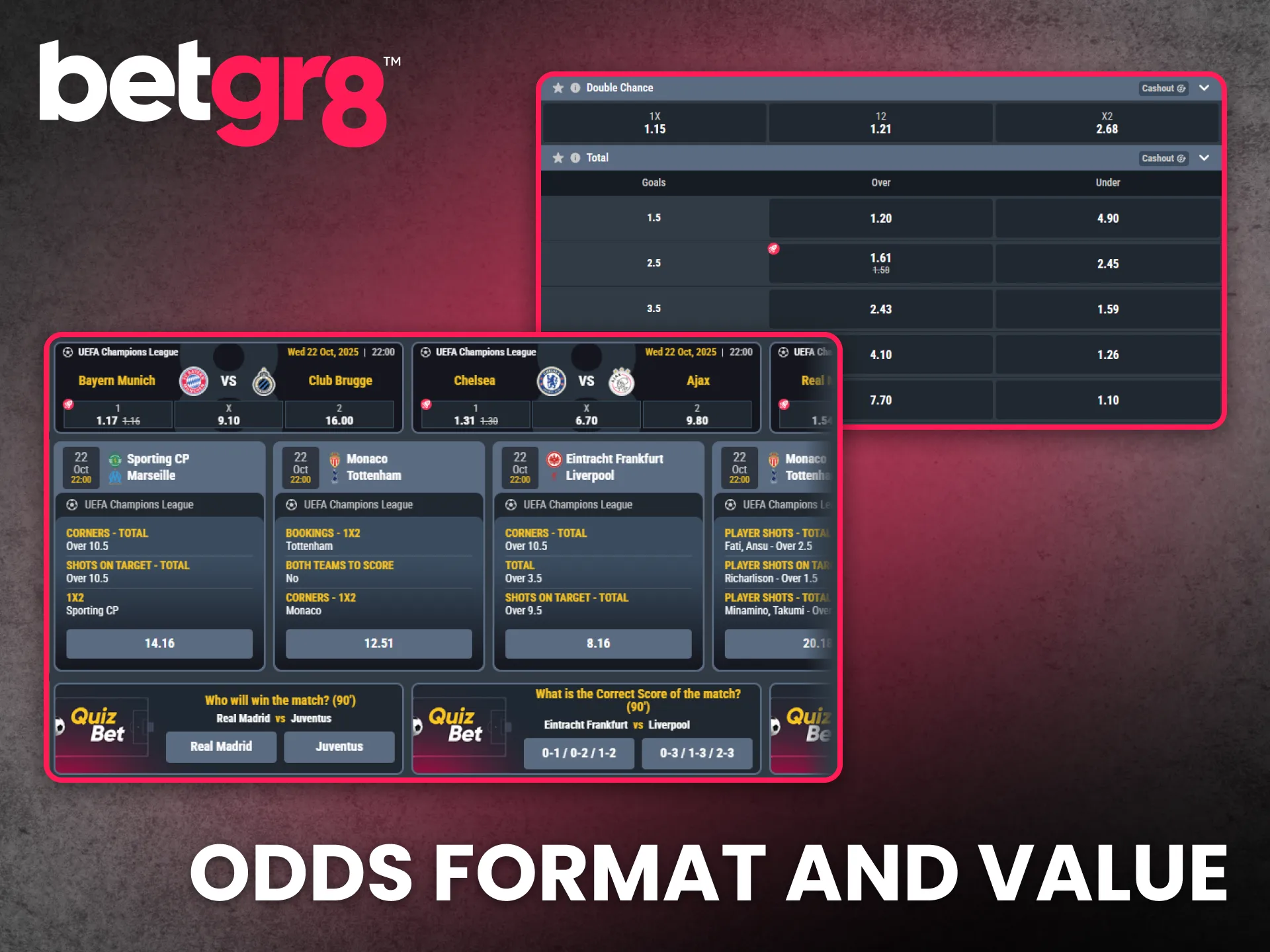 Enjoy fair odds and great value betting through BetGR8 Kenya.