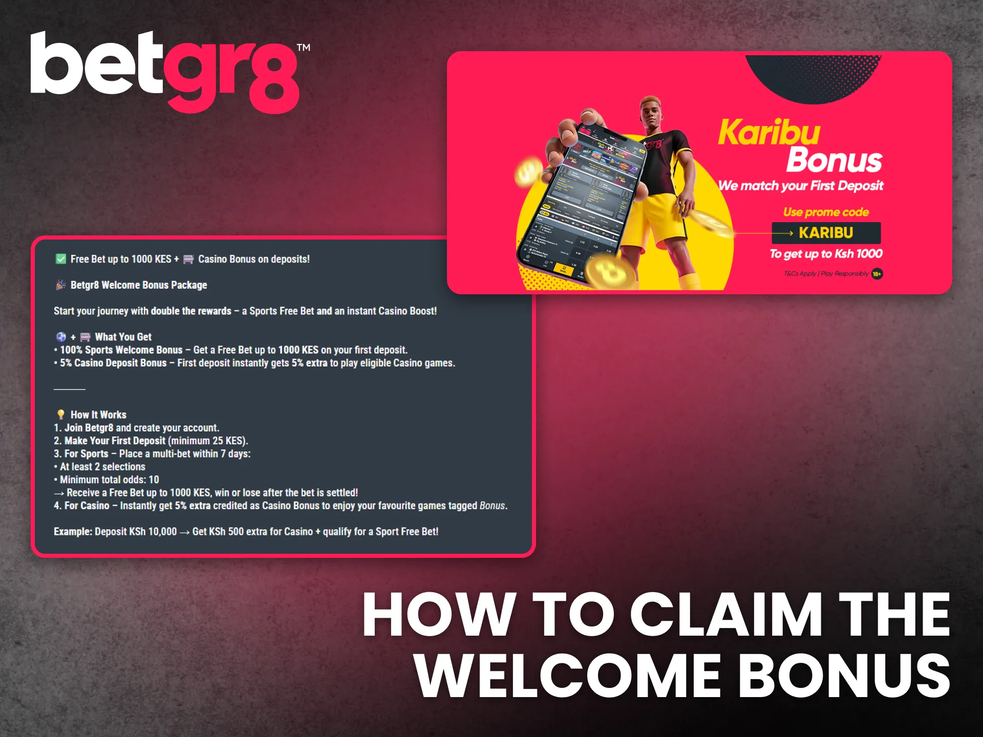 Claim your BetGR8 welcome bonus and start betting instantly on exciting sports.