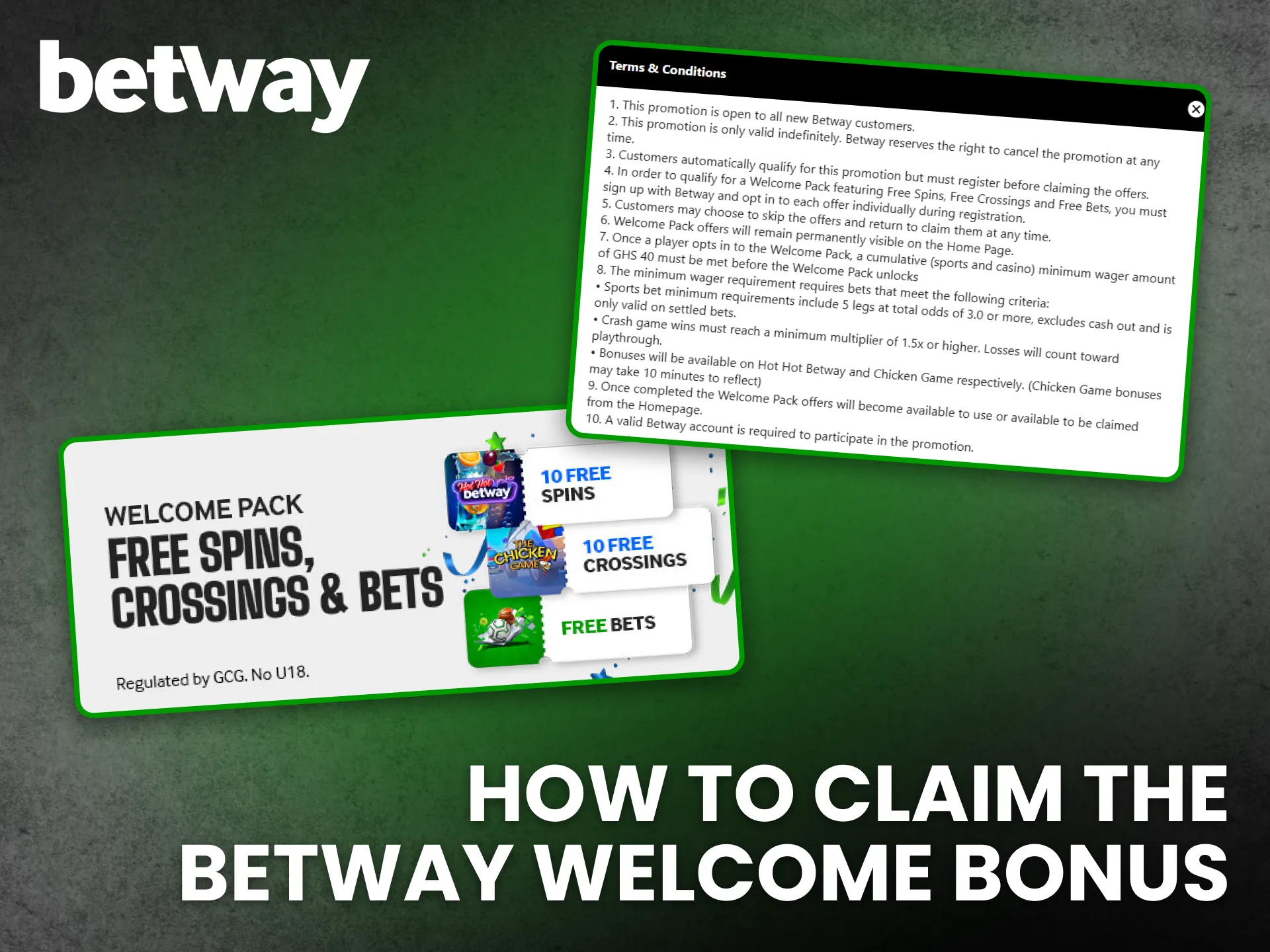 Players in Ghana can easily claim the Betway welcome bonus and start betting.