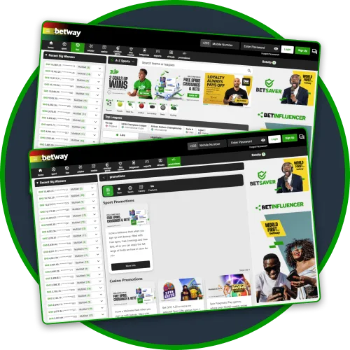The Betway interface is clean, stylish, and easy to navigate.
