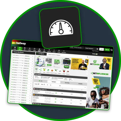 Fast site performance makes Betway convenient for every online bettor.