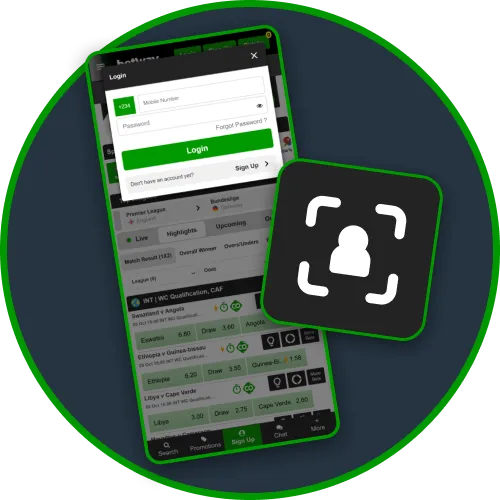 Log in with Betway biometric access for extra convenience.