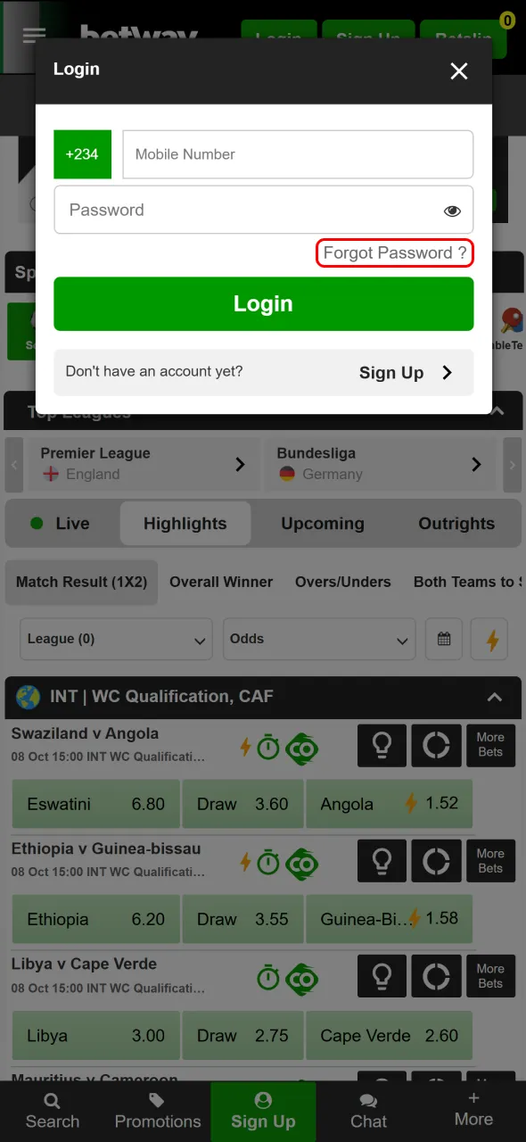 Recover your forgotten Betway password using secure recovery tools.