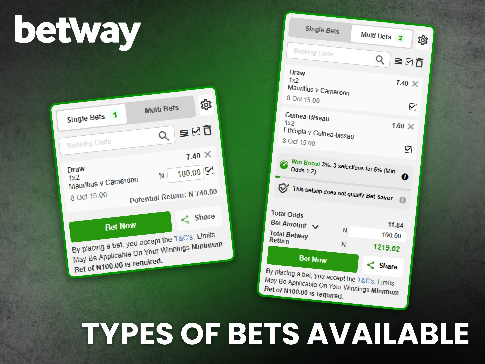 Betway offers multiple betting formats for every type of user.