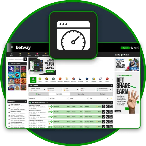 Enjoy fast website response and seamless Betway operations.