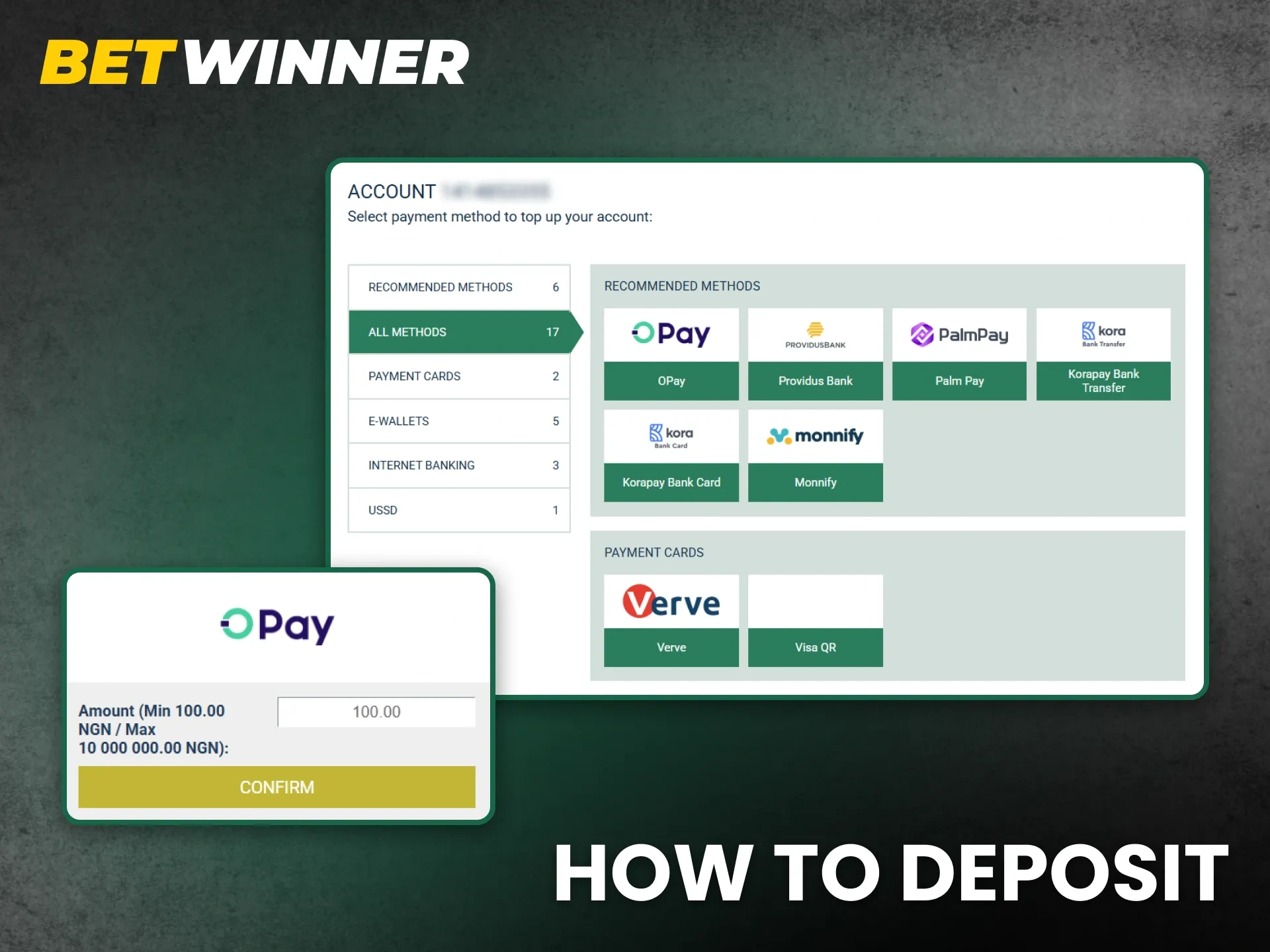 See how to deposit at BetWinner Nigeria and fund your account fast.