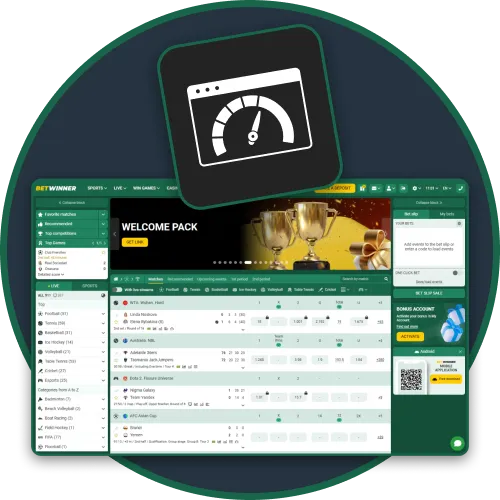  Experience maximum efficiency by testing the site speed and performance on BetWinner.