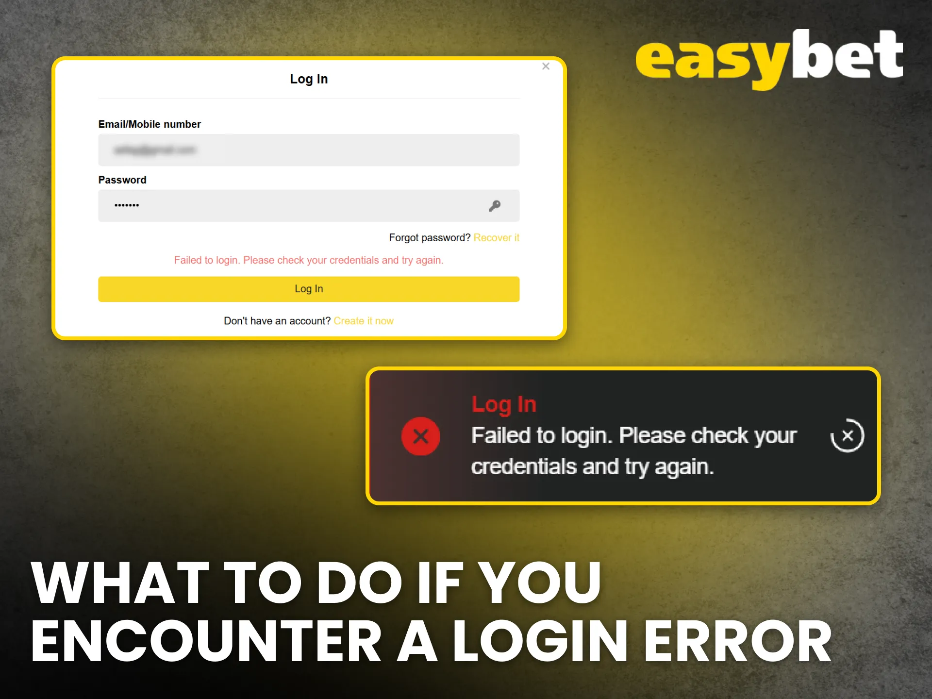 Contact Easybet South Africa support if login problems continue.